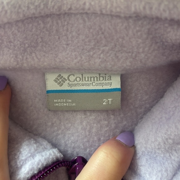 Columbia Lavender Fleece Jacket Size 2t - Picture 2 of 4